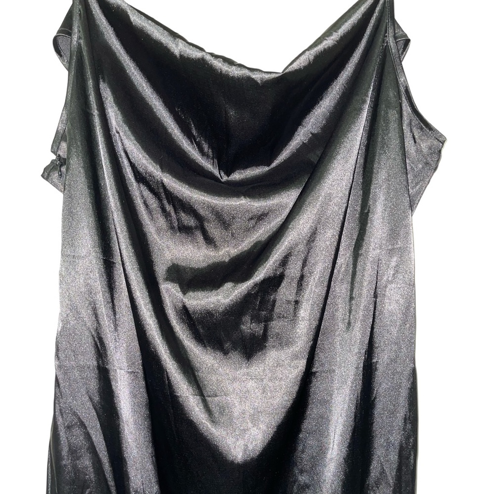 Black Satin Shein Mini Dress